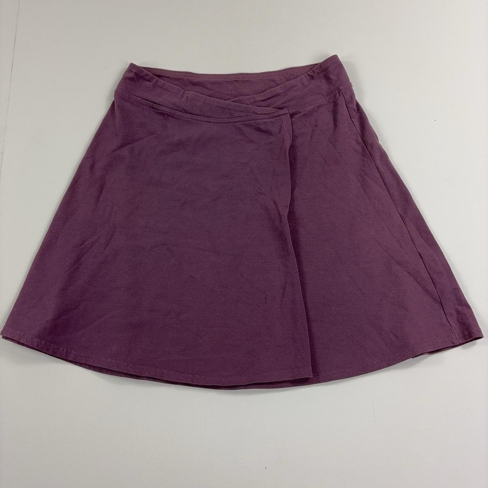 Athleta Skirt Womens XS Petite Purple A-Line Organic Cotton Jersey Casual